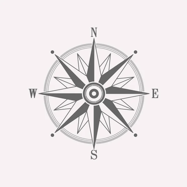 Compass Wind Rose Vector Design Element Vintage Navigator Icon — Vettoriale Stock