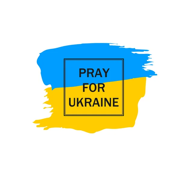 Modlete Ukrajinu Ukrajina Koncepce Podpory Banner — Stockový vektor