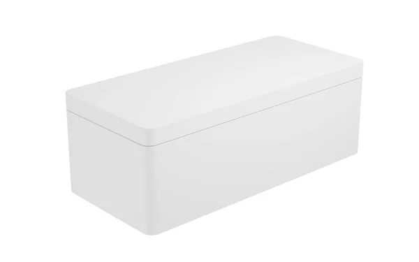 Leere Weiße Box Isoliert Auf Einem Hintergrund Darstellung — Stockfoto