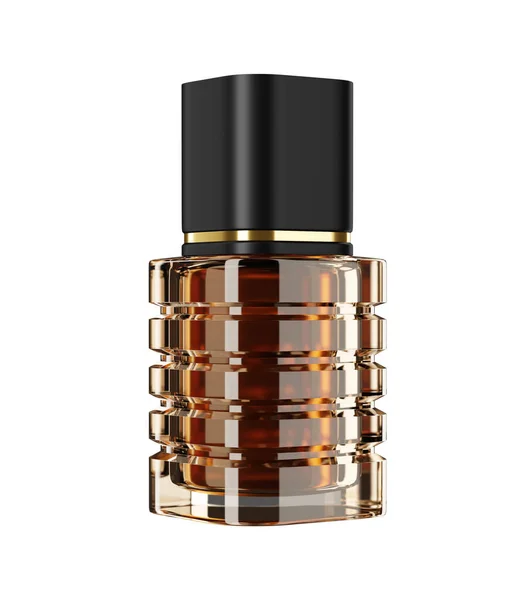 Gyönyörű Luxus Parfüm Palack Elszigetelt Fehér Háttér Tökéletes Bemutatására Renderelés — Stock Fotó