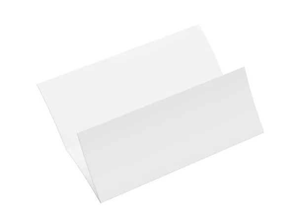 Folheto Capa Tri Dobra Branco Fundo Branco Adequado Para Apresentações — Fotografia de Stock