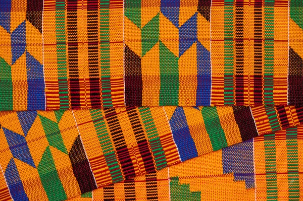 Colorful Kente Cloth Shot Directly Royalty Free Stock Images