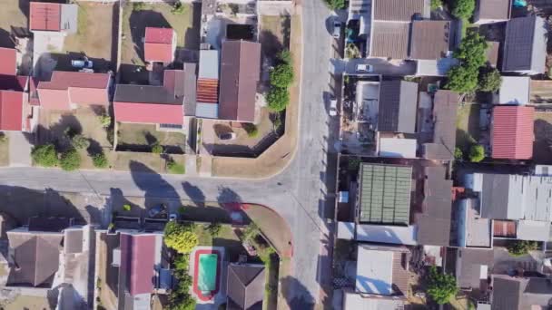 Aerial View Neighbourhood Shot Directly — Stock video