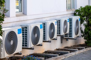 Klima grubunun yakın çekim görüntüleri.