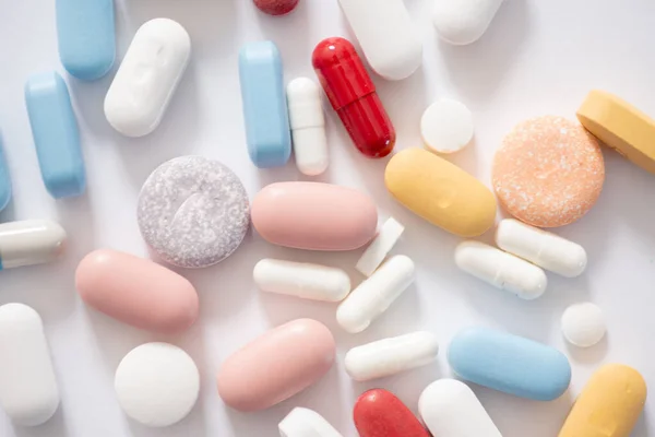 Macro Shot Assortment Pills Capsules Royalty Free Stock Images
