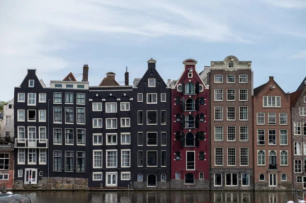 Amsterdam Nizozemsko Červenec 2023 Kanálové Domy Vidět Amsterdamu — Stock fotografie