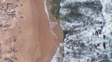 Sahil şeridinin havadan görüntüsü