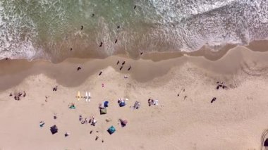 Birds Eye plajdaki insanları görüyor. 