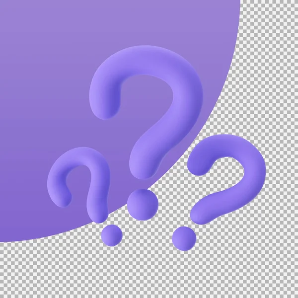 Question Mark Icon Questioning Answers Illustration Clipping Path — Stock Photo, Image