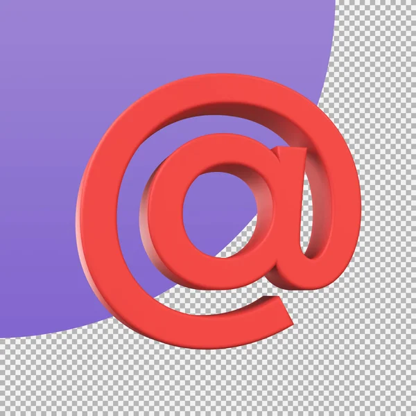 Email Symbolem Minimální Ikona Mailové Adresy Ilustrace Oříznutou Cestou — Stock fotografie