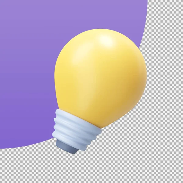Gelbe Glühbirne Symbol Business Wissen Tipps Ideen Illustration Mit Clipping — Stockfoto