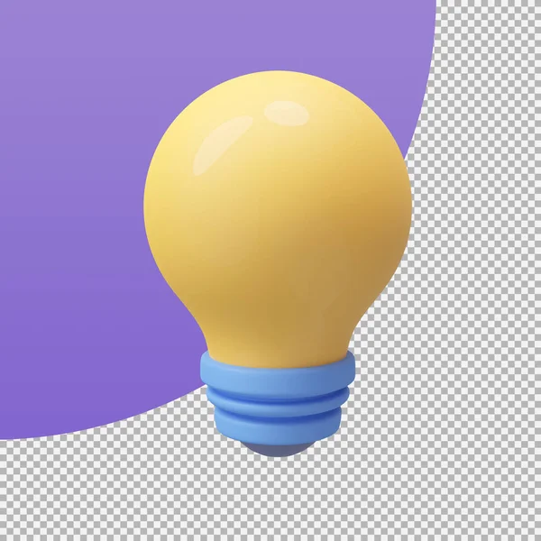 Yellow Light Bulb Icon Business Knowledge Tips Ideas Illustration Clipping — Stock Photo, Image