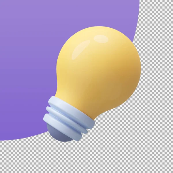 Gelbe Glühbirne Symbol Business Wissen Tipps Ideen Illustration Mit Clipping — Stockfoto