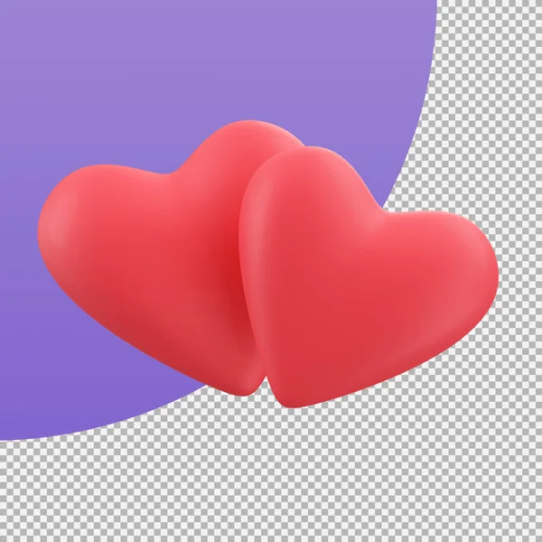 Shiny Heart Shaped Balloons Expression of love on Valentine\'s Day. 3d illustration with clipping path.