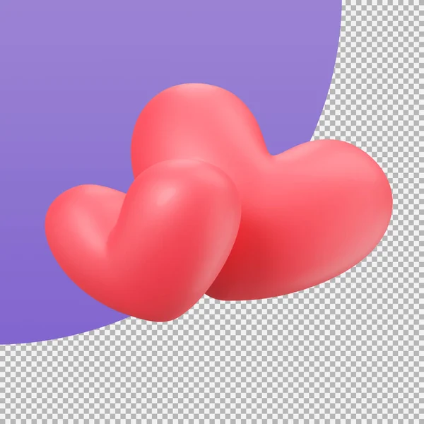 Glänzende Herzförmige Luftballons Als Ausdruck Der Liebe Valentinstag Illustration Mit — Stockfoto