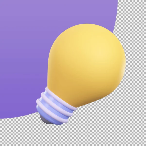 Yellow Light Bulb Icon Business Knowledge Tips Ideas Illustration Clipping — Stock Photo, Image