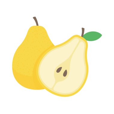 Armut vektörü vejetaryenler için tatlı, ferahlatıcı meyve.