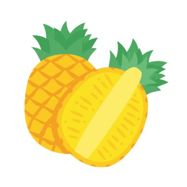 vektör ananas Yaz zamanı için tatlı meyve