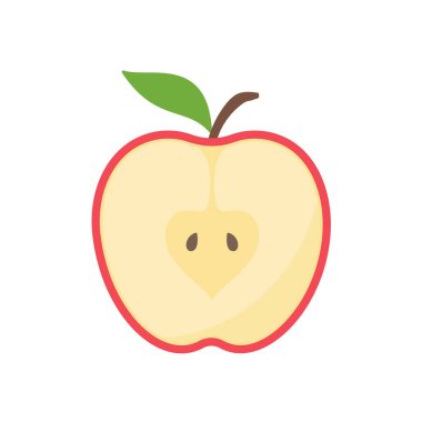 Kırmızı elma vektörü. sağlıklı tatlı meyve