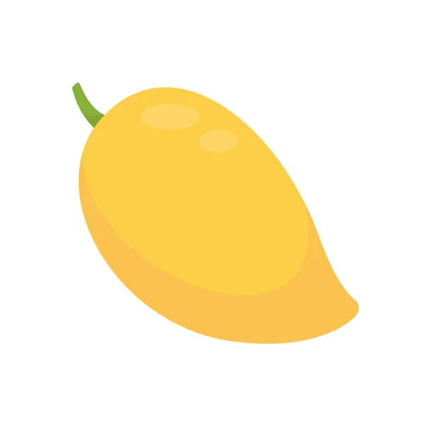 半分黄色マンゴーベクトルおいしい甘いフルーツ — ストックベクタ
