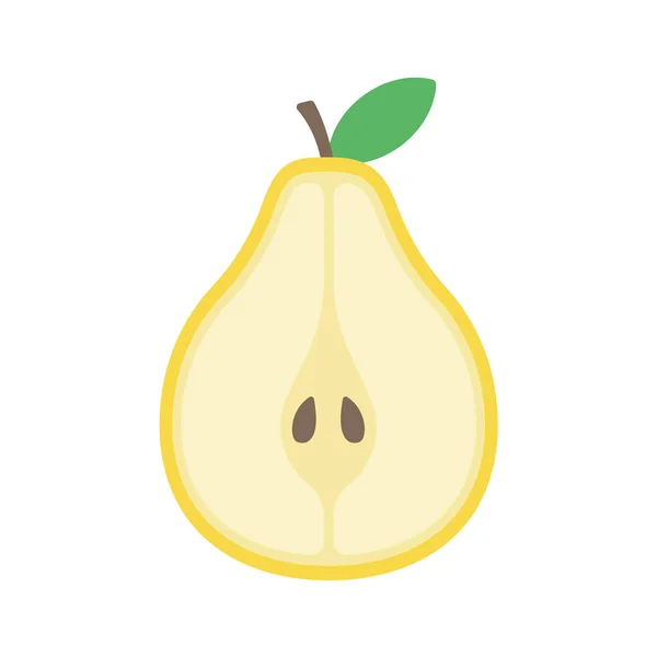 Vector Pear Sweet Refreshing Fruit Vegetarians — Stock Vector