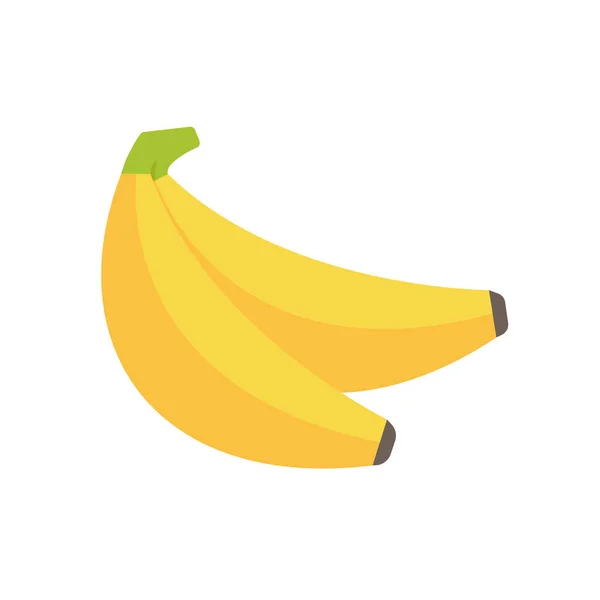 Banánový Vektor Žluté Ovoce Pro Vegetariánské Zdraví — Stockový vektor