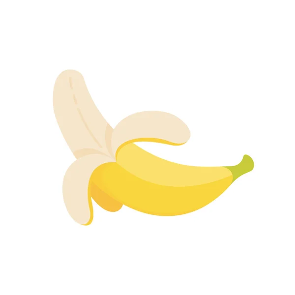 Banánvektor Sárga Gyümölcs Vegetáriánus Egészségért — Stock Vector