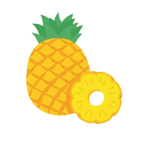夏のためのベクトルパイナップル甘い果物 — ストックベクタ