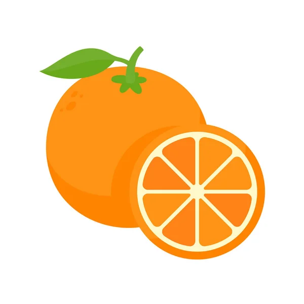 Оранжевые Фрукты Фрукты Апельсина Разрезанные Куски Приготовления Сока — стоковый вектор