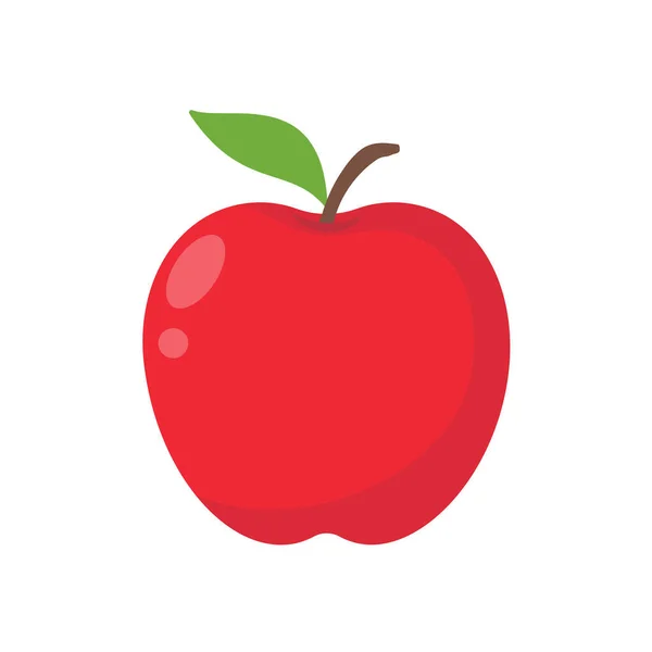 Vecteur Pomme Rouge Fruits Sucrés Sains — Image vectorielle