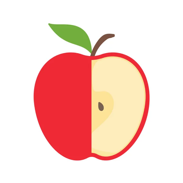 Czerwony Wektor Jabłka Zdrowe Owoce Słodkie — Wektor stockowy