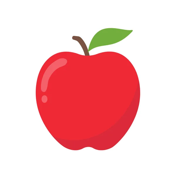 Roter Apfelvektor Gesunde Süße Früchte — Stockvektor