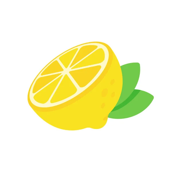 Saure Gelbe Zitrone Zum Kochen Und Zitronensaft — Stockvektor