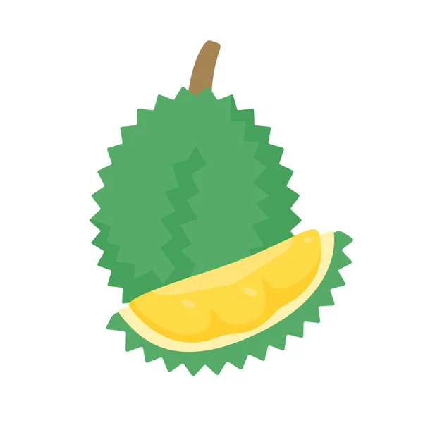 Gelber Durian Mit Dornen Köstliche Tropische Früchte — Stockvektor