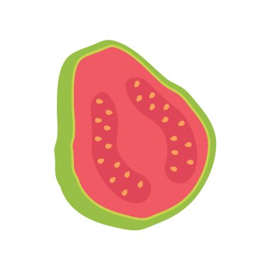 Vejetaryenler için yüksek C vitamini içeren yeşil guava meyvesi..