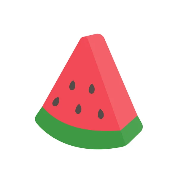 Röd Vattenmelon Söt Frukt För Hälsan Ger Fräschör Sommaren — Stock vektor