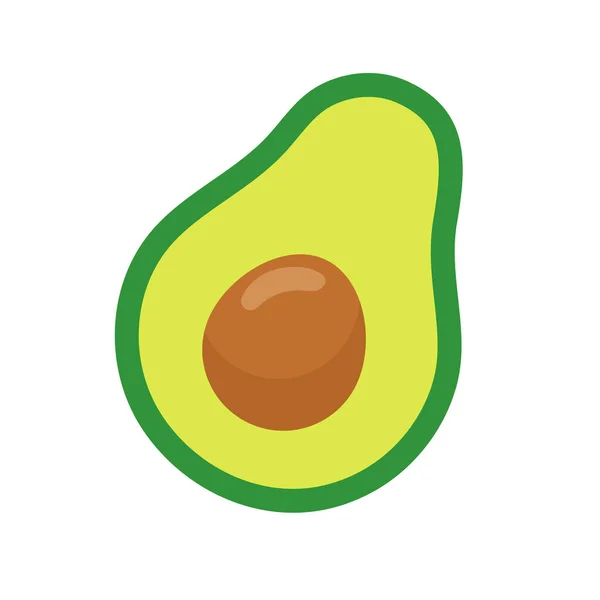 Avocado Cut Half Healthy Food Vegetarians — Stock Vector