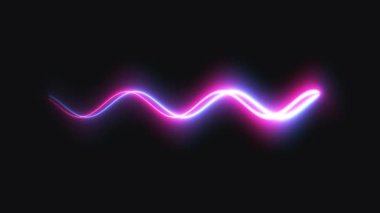 Işık dalgaları. Parlak çizgiler titreşiyor. Gelecekçi neon ışıklar