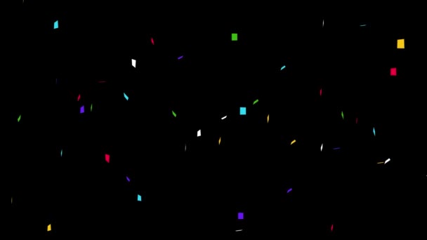 Разноцветные Конфетти Дующие Воздух Концепция Празднования Годовщины — стоковое видео