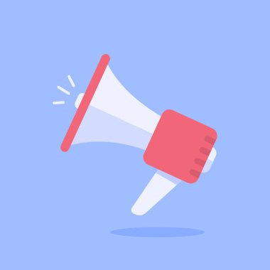 Megafon yayın konuşmacısı simgesi Ürün tanıtımlarını bildirmek için yüksek sesle ses çıkar.