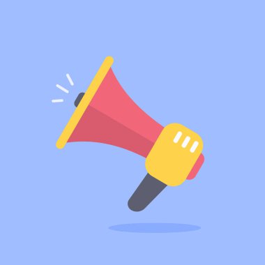 Megafon yayın konuşmacısı simgesi Ürün tanıtımlarını bildirmek için yüksek sesle ses çıkar.