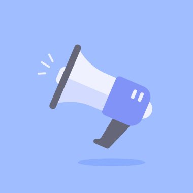 Megafon yayın konuşmacısı simgesi Ürün tanıtımlarını bildirmek için yüksek sesle ses çıkar.