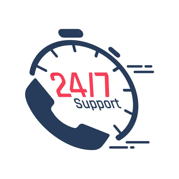 Stunden Service Symbol Sprechblasen Telefonische Beratung Bei Kundenproblemen — Stockvektor