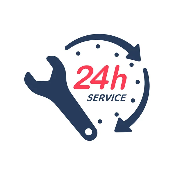 stock vector Screwdriver icon, 24 hour service. Repair service and consulting problems to customers.