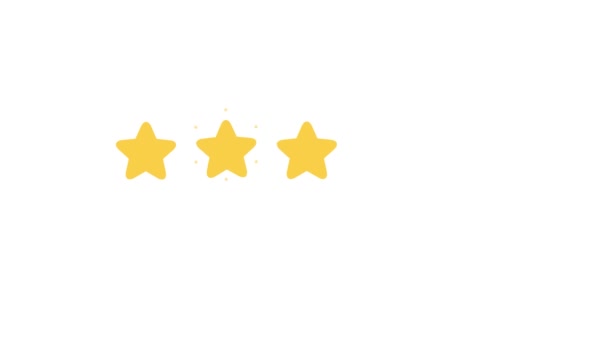 Five Yellow Stars Survey Customer Satisfaction Levels Service Rating — Wideo stockowe