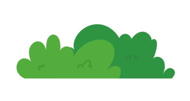 natural green grass bushes decorate environmental ecology cartoon scene