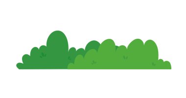 natural green grass bushes decorate environmental ecology cartoon scene