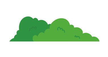 natural green grass bushes decorate environmental ecology cartoon scene