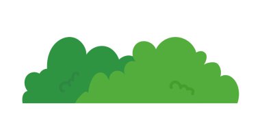 natural green grass bushes decorate environmental ecology cartoon scene