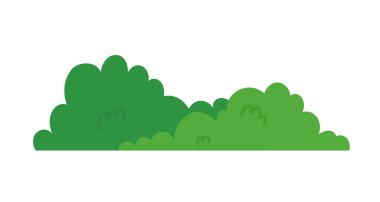 natural green grass bushes decorate environmental ecology cartoon scene